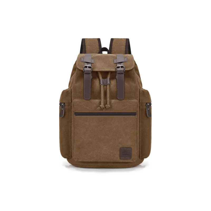 Deli Bear Canvas Backpack Regular Men's Gray/Black/Khaki/Coffee-10