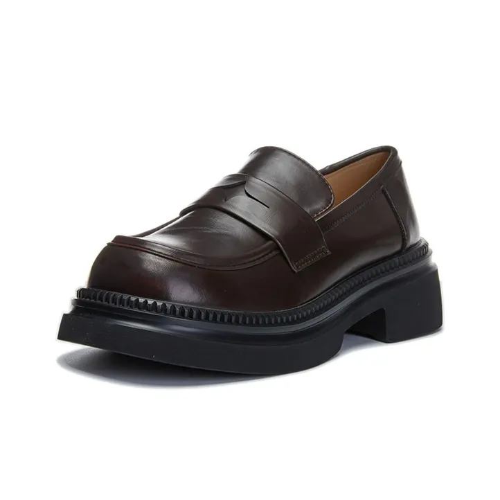 Lady's House Loafers Women's Black/Brown-6