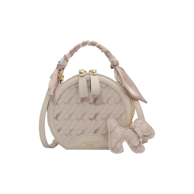 Duoluplo Doron Paul PU Shoulder Bag Regular Women's Blue Comes With Charm Ecru Comes With Charm Pink Comes With Charm-4