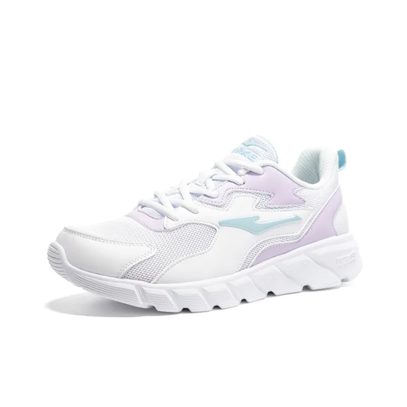 Erke Low Top Running Shoes Women's White/Purple-1