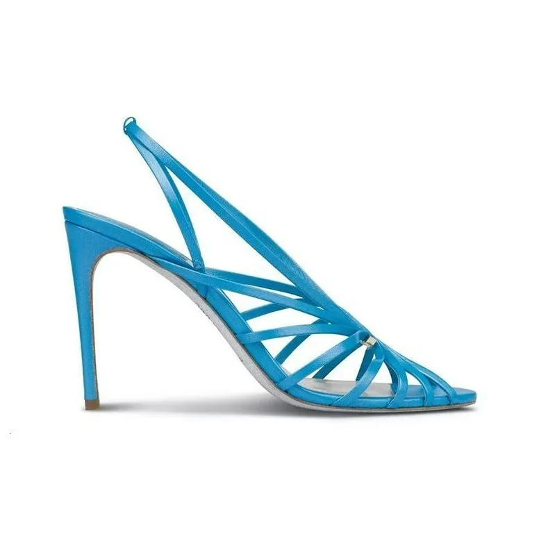RENE CAOVILLA Sabine Strap Sandals Women's Blue-1