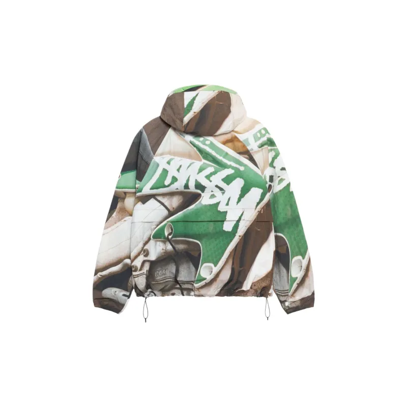 Stussy Beach Shell Wave Dye Hooded Sweatshirt-1