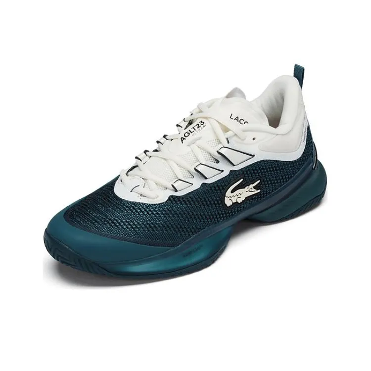 LACOSTE Low Top Casual Shoes Men's Dark Green White-1