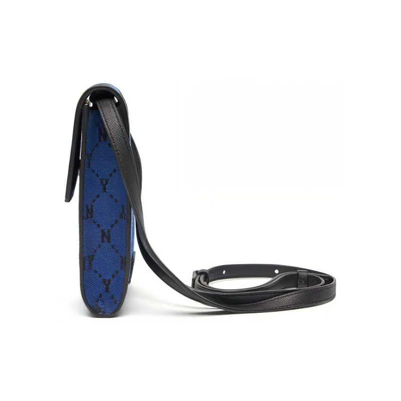 MLB Monogram Collection Polyester One Shoulder Crossbody Cell Phone Pouch Regular Unisex Midnight Blue-3