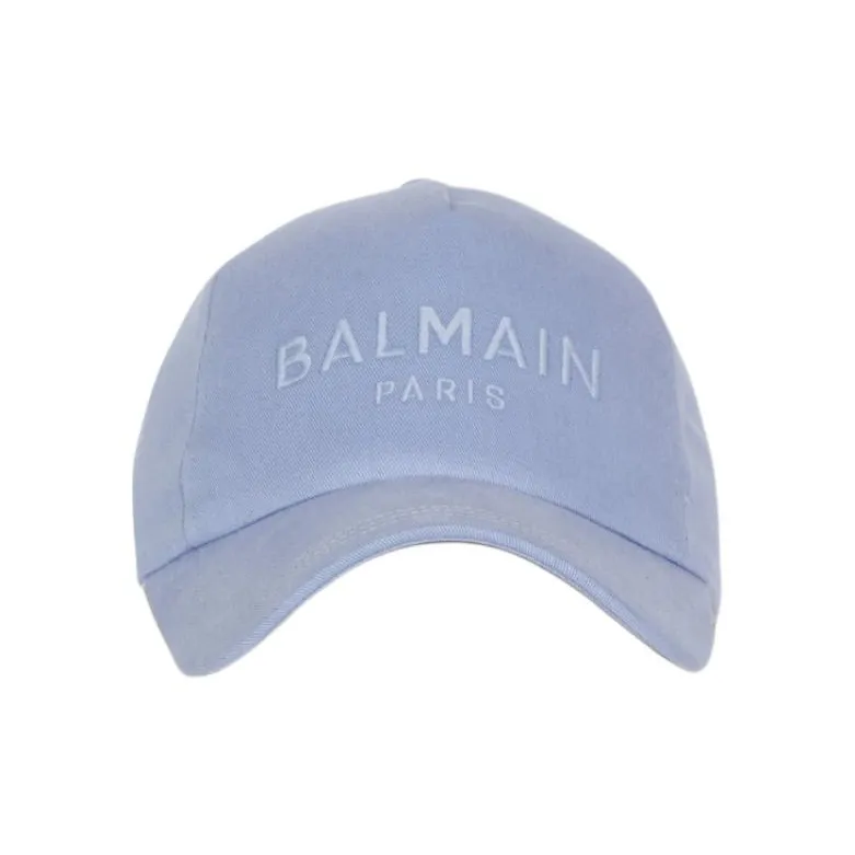 BALMAIN Logo Embroidered Curved-Peak Baseball Cap-1
