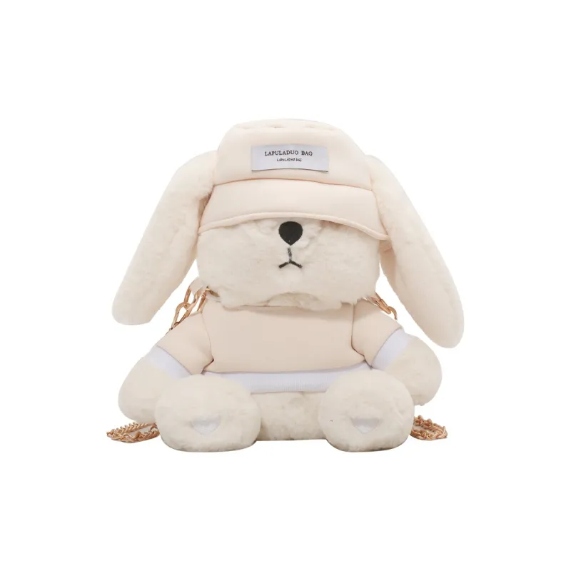 Duoluplo Doron Paul Plush Rabbit Shoulder Bag Regular Unisex White-1