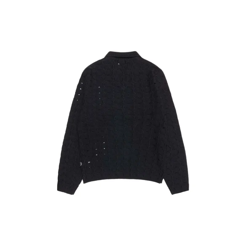 Stussy SS24 OPEN KNIT COLLARED SWEATER Knitwear Men's-6