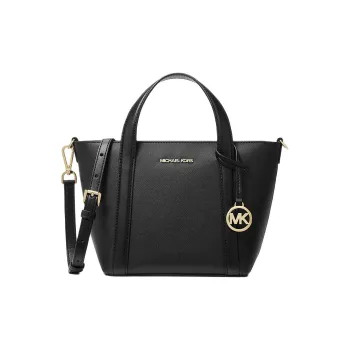 MICHAEL KORS Canvas Tote Bag Shopping Bag Shoulder Bag Crossbody Bag Handbag Small Size Women's Black