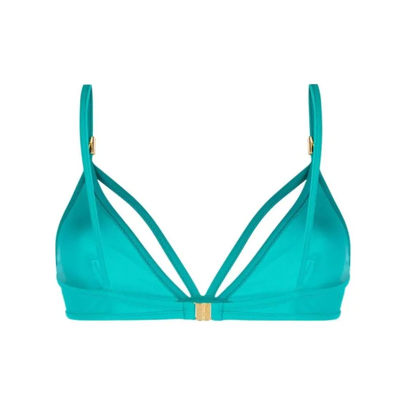 MOSCHINO Logo Plaque V neck Bikini Top-1