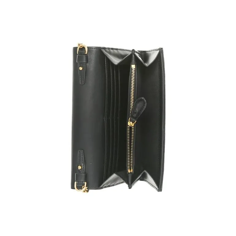 PINKO Sheepskin Swallow Bag Crossbody Bag, Shoulder Bag Women's Black/Black Gold-3