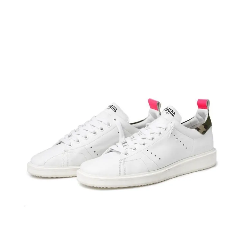 Golden Goose GGDB Starter Stylish Skateboarding Shoes Men's White Red-3