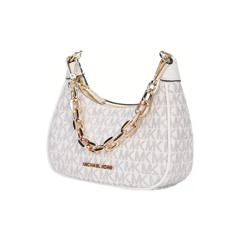 MICHAEL KORS PVC Shoulder Bag, Handbag, Shoulder Bag Women's Vanilla White-1