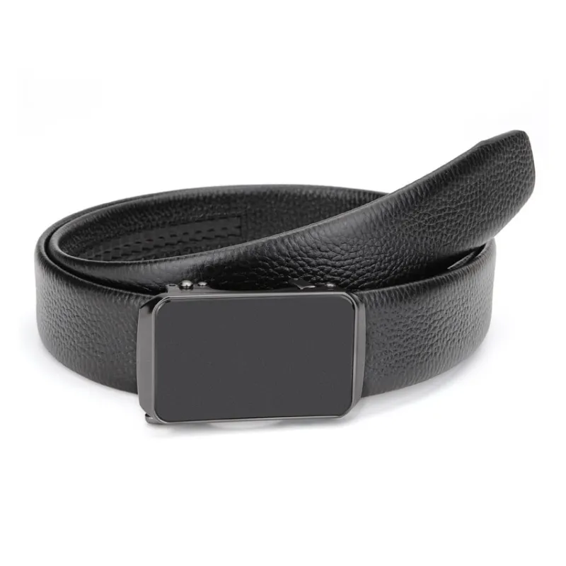 Cows Reign Genuine Leather Automatic Buckle Top Grain Cow Leather Belt Leather Belts Men's Width 3.4cm-3
