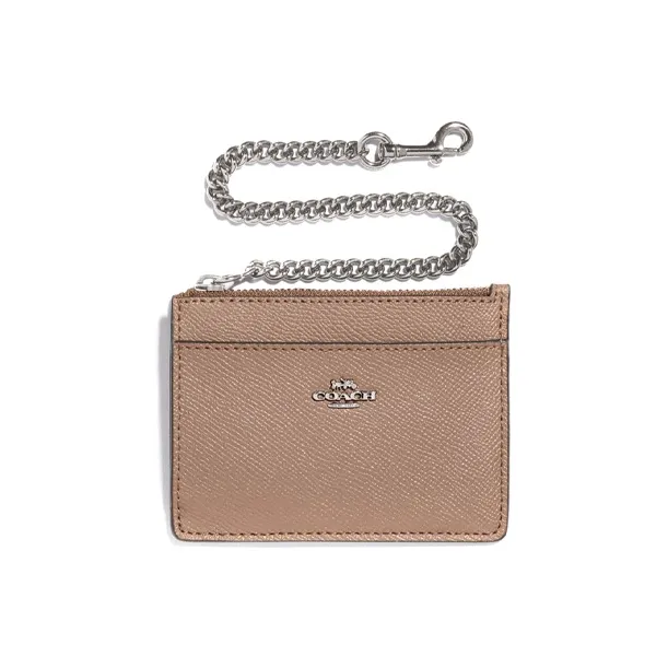COACH Leather Card Holder Card Holder Mini Women's Nude Brown-0