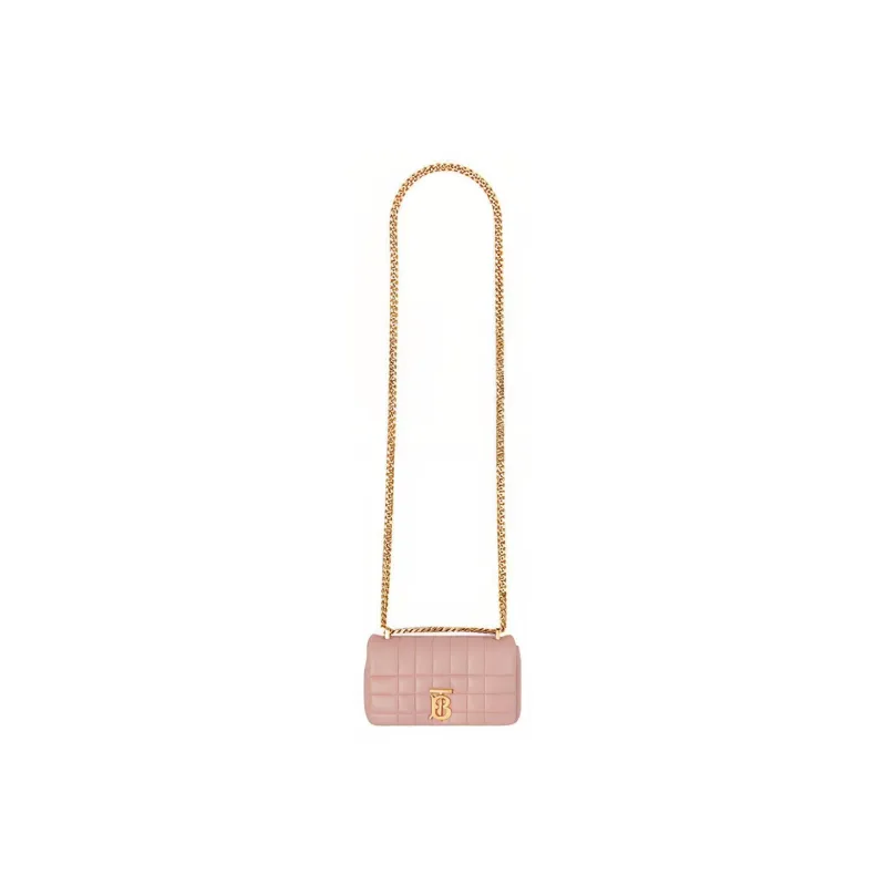 Burberry Lola Bag Lambskin Shoulder Bag, Crossbody Bag Mini Women's Pink-1