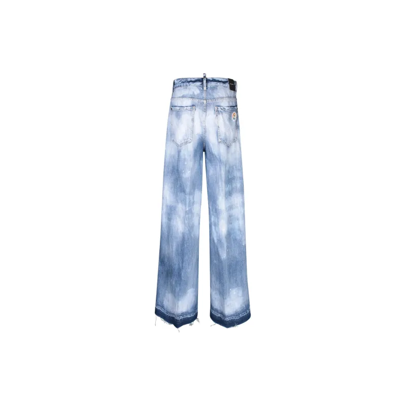 DSQUARED 2 Light Everglades Wash Traveller Distressed Jeans-1
