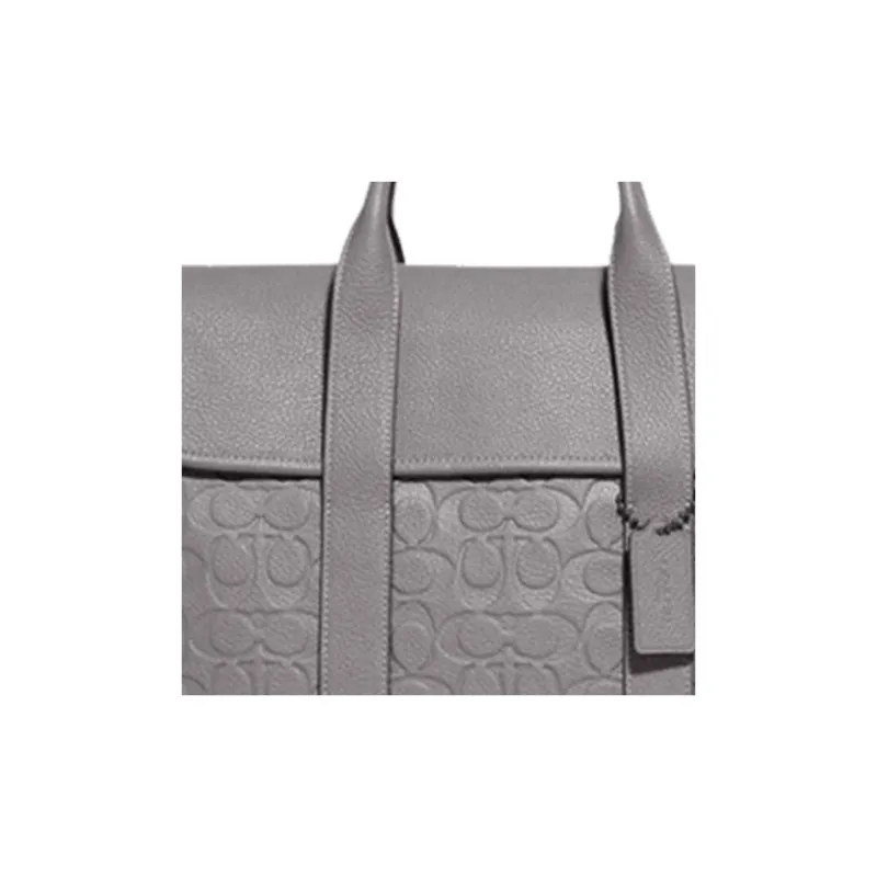 COACH Leather Briefcase Tubas Men's Gray-4