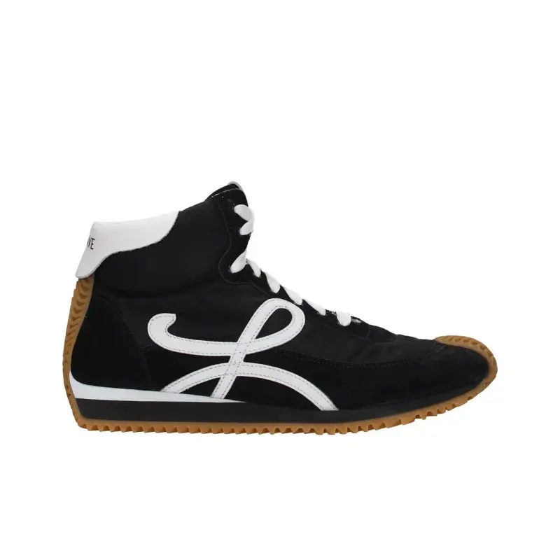 LOEWE Flow Runner Casual Shoes Men's Black White-1