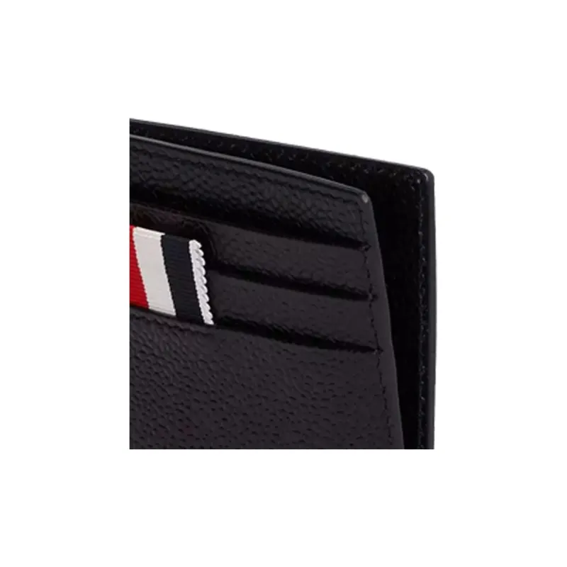 THOM BROWNE· Leather Wallet, Card Holder Regular Men's Black-4