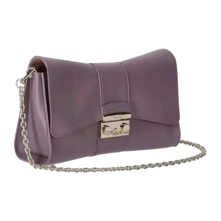Furla Metropolis Collection Smooth Leather Shoulder Bag Crossbody Bag Mini Women's Halo Purple-2