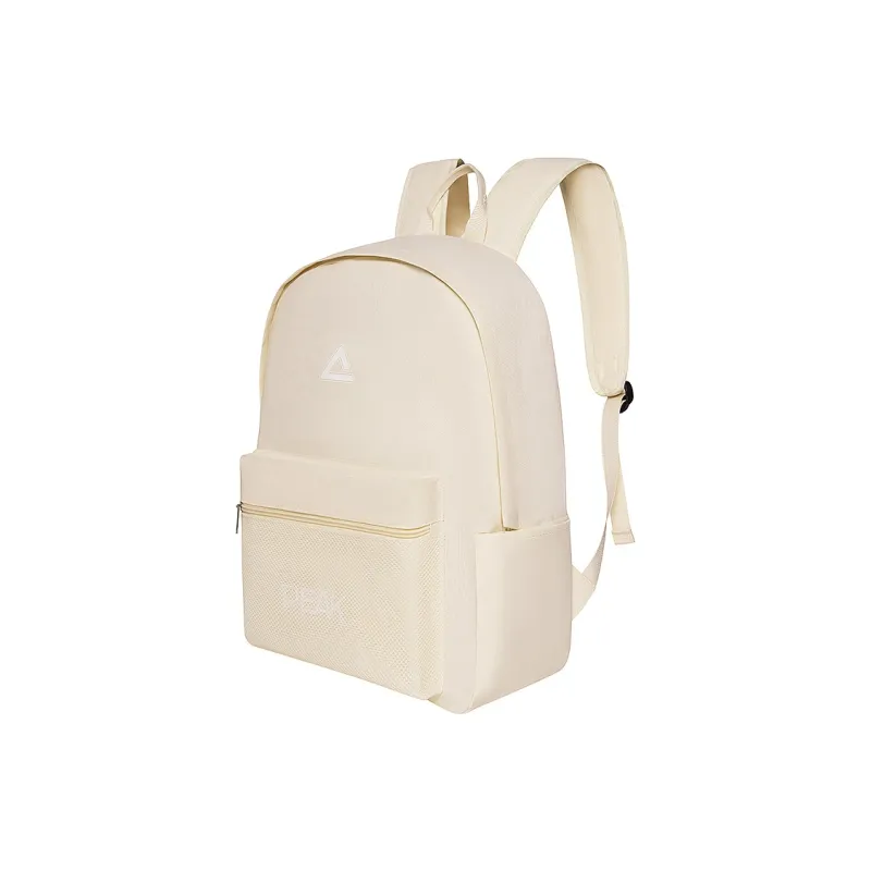 PEAK Polyester Backpack Regular Unisex Cool Black/Beige/Light Pink/Light Blue-5