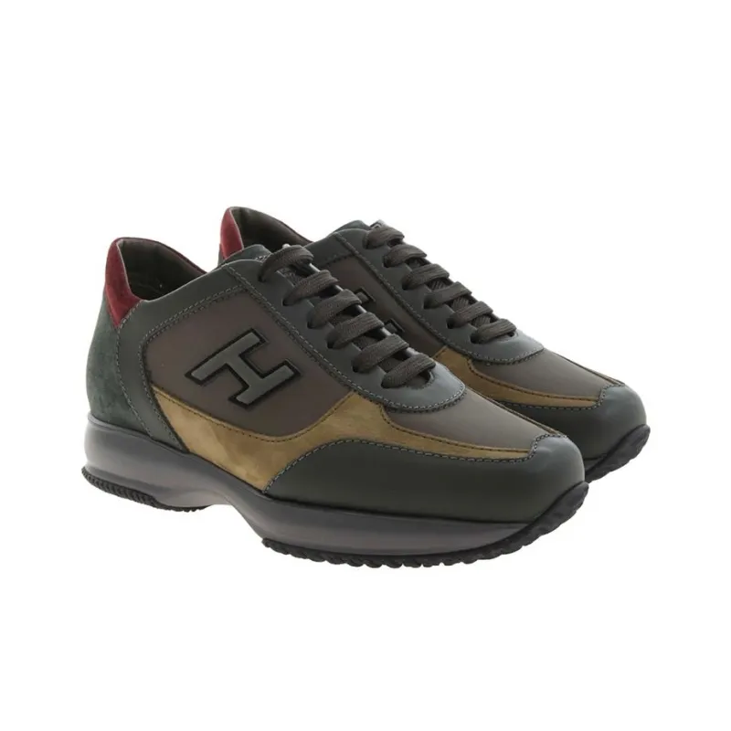 HOGAN Interactive Cushioning Anti-Slip And Wear-Resistant Low-Top Casual Shoes Men's Yellow Green-2