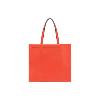 FENDI Leather One Shoulder Handbags Large Size Women's _Nsec Red & Dove Gray & Light Blue