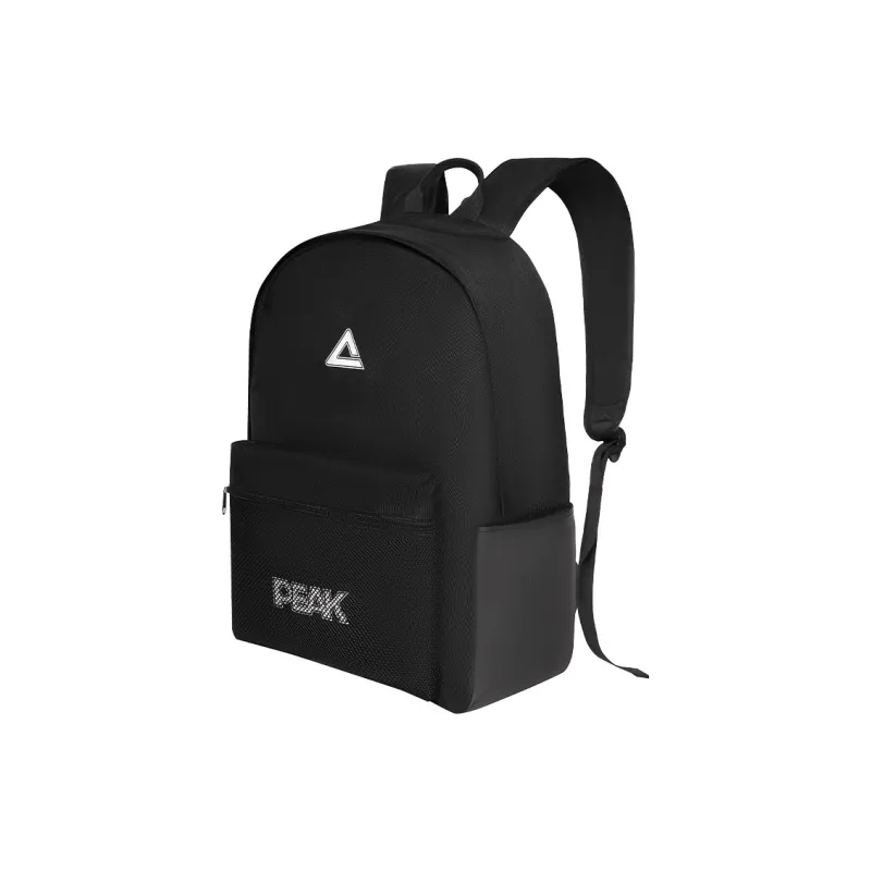 PEAK Polyester Backpack Regular Unisex Cool Black/Beige/Light Pink/Light Blue-1