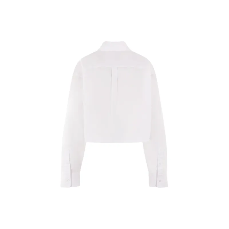 Alexander Wang Halo Print Cropped Button Up Shirt-1