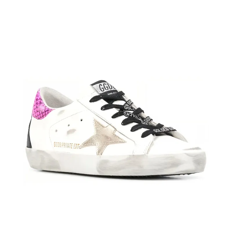 Golden Goose Super-Star Private Edition Stylish Skateboarding Shoes Women's White Old-fashioned-2