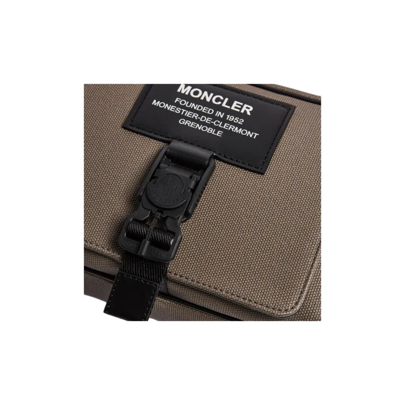 Moncler Fabric Shoulder Bag, Crossbody Bag Men's Brown-4