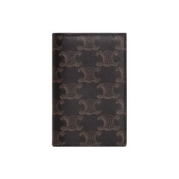 CELINE Cow Leather Card Holder Men's Black