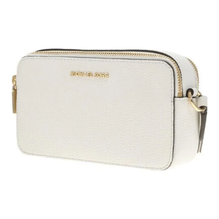 MICHAEL KORS Jet Set Leather Shoulder Bag, Crossbody Bag Trumpets Women's White-1