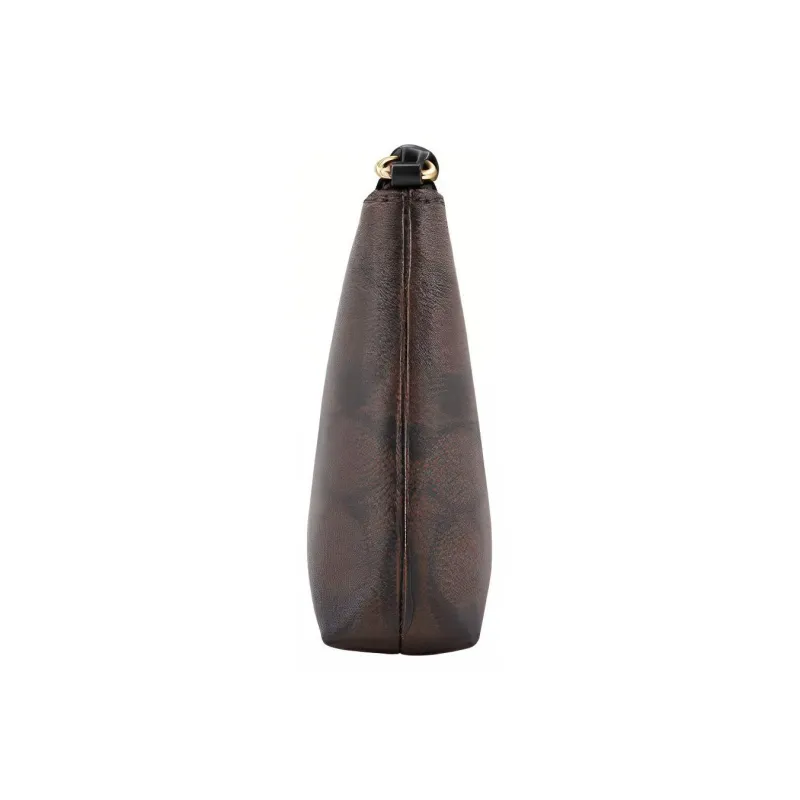 COACH Zip Top Crossbody Leather Document Bag Crossbody Bag Shoulder Bag Women's Brown Monogram-4