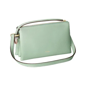 CARTIER Grain Calfskin One Shoulder Handbag Mini Women's Jadeite Color