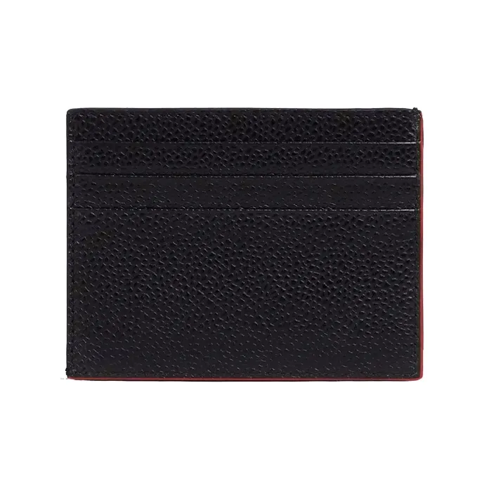 THOM BROWNE· Leather Wallet, Card Holder Regular Men's Black-2