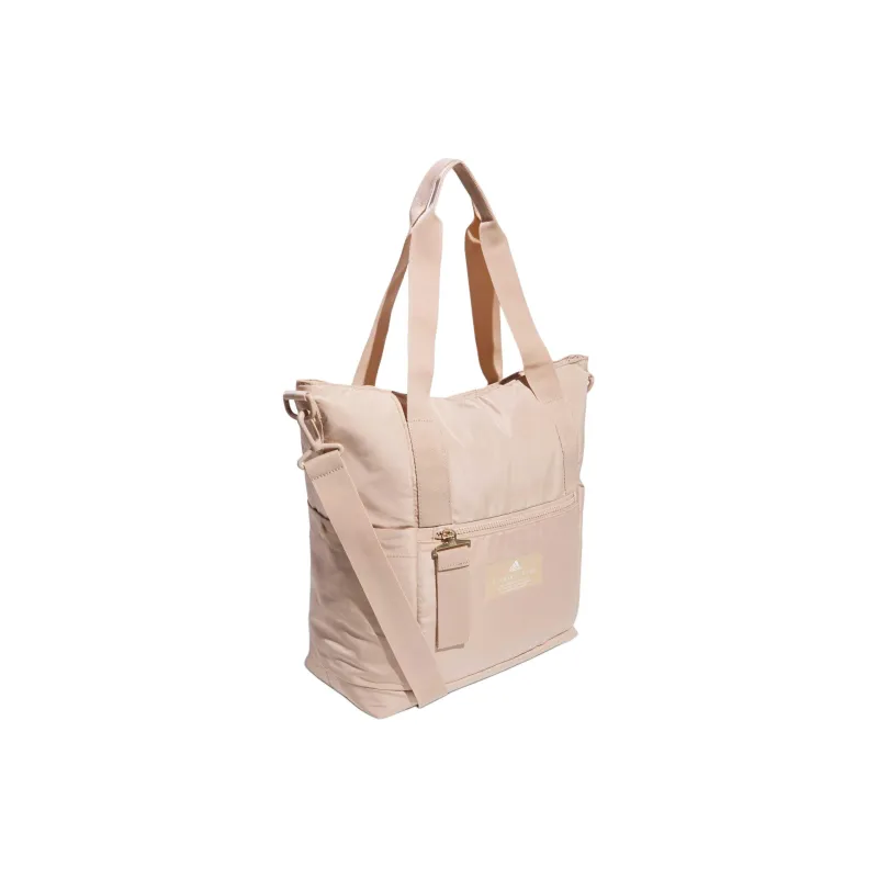 Adidas Recycled Polyester Tote Bag Shopping Bag Handbag Unisex Iridescent Beige & White & Multicolor-1