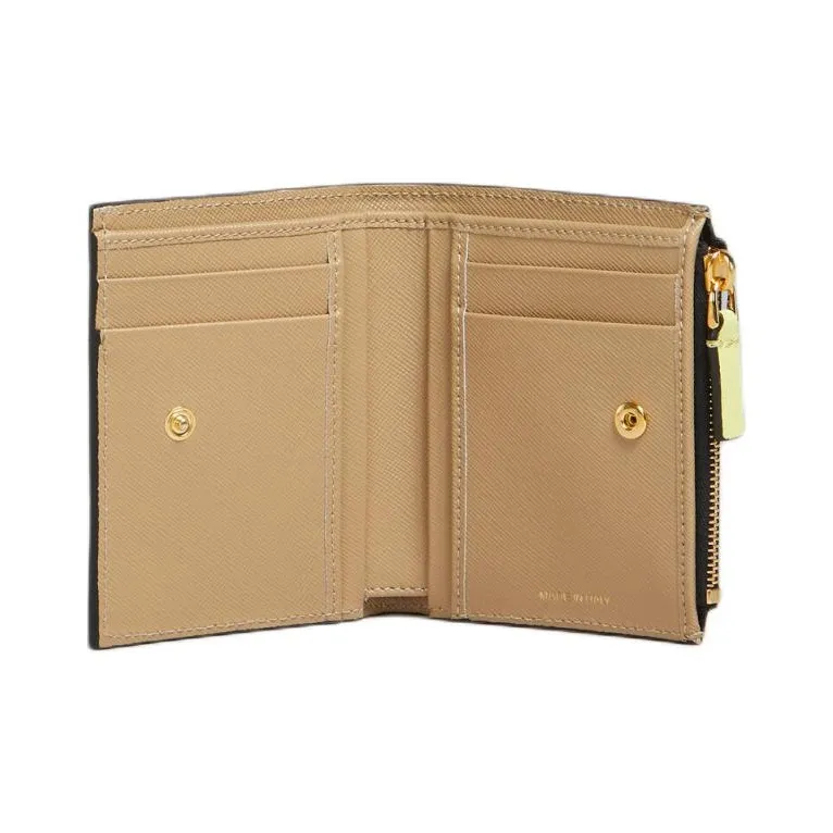 MARNI Calfskin Wallet Women's Yellow Green & Beige-2