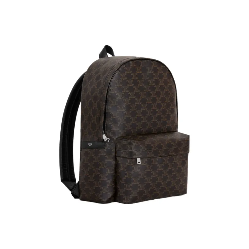 CELINE Cow Leather Backpack Medium Size Men's Black-1
