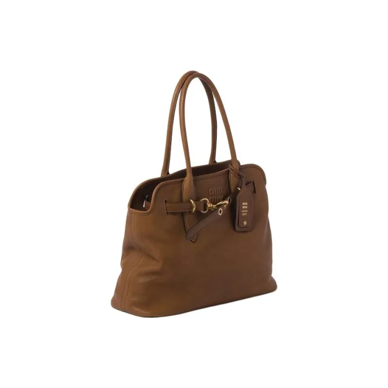 MIU MIU Aventure Nappa Leather Bag Handbag Oak-1