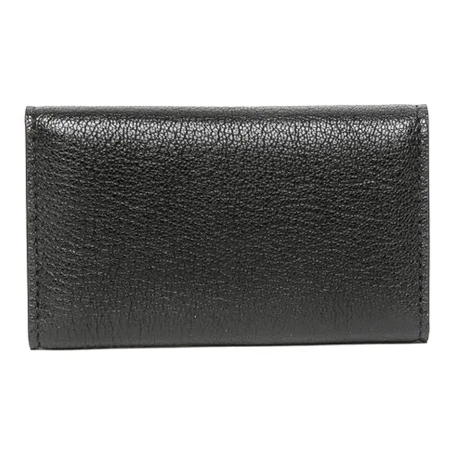 MIU MIU Calfskin Key Pouch Wallet Unisex Black-1