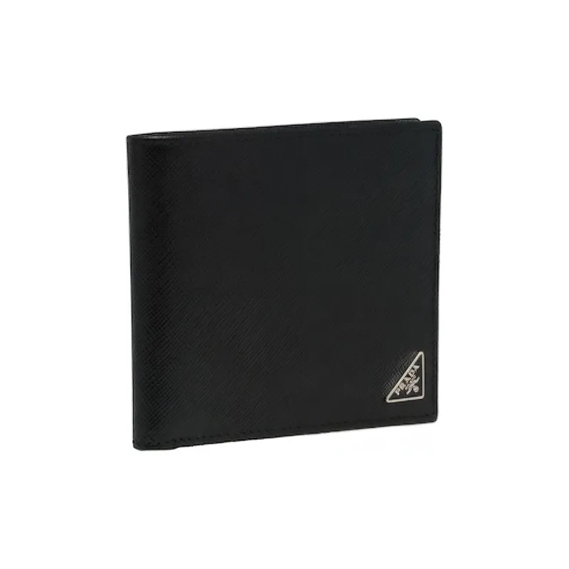 PRADA Leather Wallet Men's Black-2