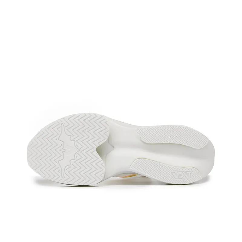 VOIT Cushioning Anti Slip And Wear Resistant Breathable Rebound Low Top Training Running Shoes Unisex White Rainbow-5