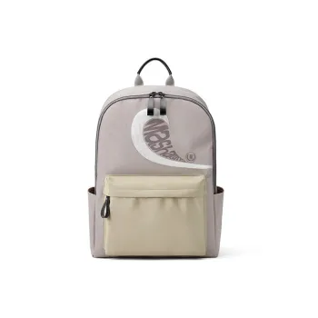 MashaLanti Nylon Fabric Laptop Backpack Large Size Unisex Gray
