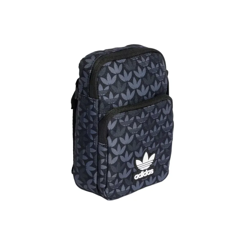Adidas Originals Recycled Polyester Plain Weave Fabric Crossbody Bag, Shoulder Bag Regular Unisex Black-1