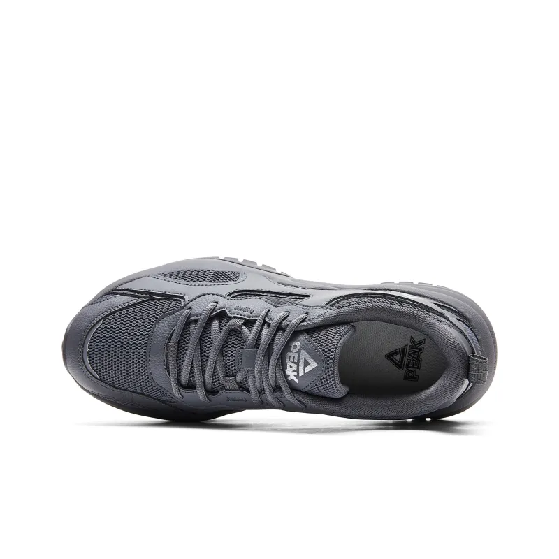 PEAK Tidal Wave Cushioning Anti Slip And Wear Resistant Rebound Low Top Casual Shoes Men's Paloma Gray-3