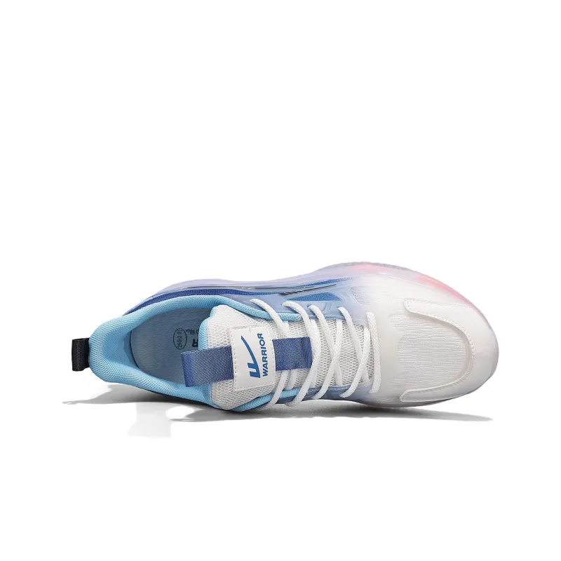 Warrior Durable Lightweight And Breathable Low Top Running Shoes Men's White Royal Blue-2