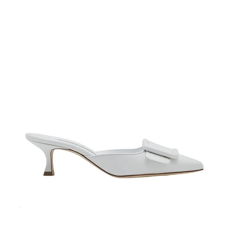 MANOLO BLAHNIK Other Abrasion-Resistant Wrap-toe Slippers Women's White-1