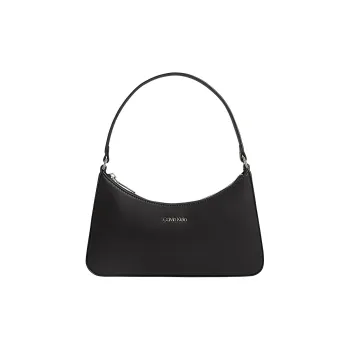 CALVIN KLEIN Recycled Polyester Handbag Shoulder Bag Small Size Women's Black