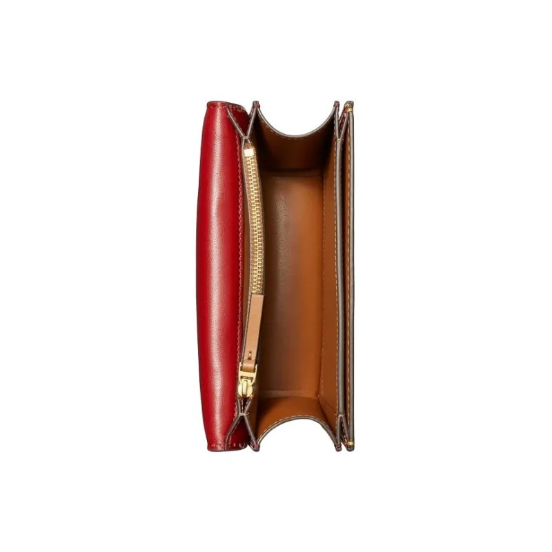 TORY BURCH Cow Leather Shoulder Bag Women's Burgundy-8